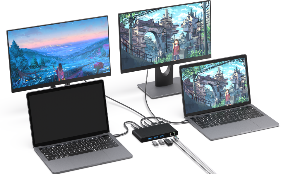 USB-C Multi-functional KVM Docking Station(图1) 1-251204191034243.png